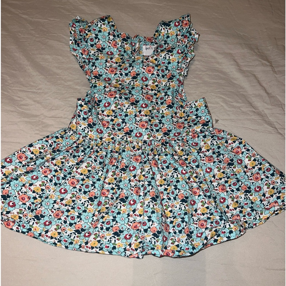Petit Peony floral sleeveless ruffle Dress Size 2y